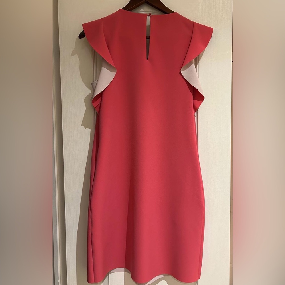 RW&CO. Pink Sheath Mini Dress with Flutter Sleeves - Picture 3 of 4